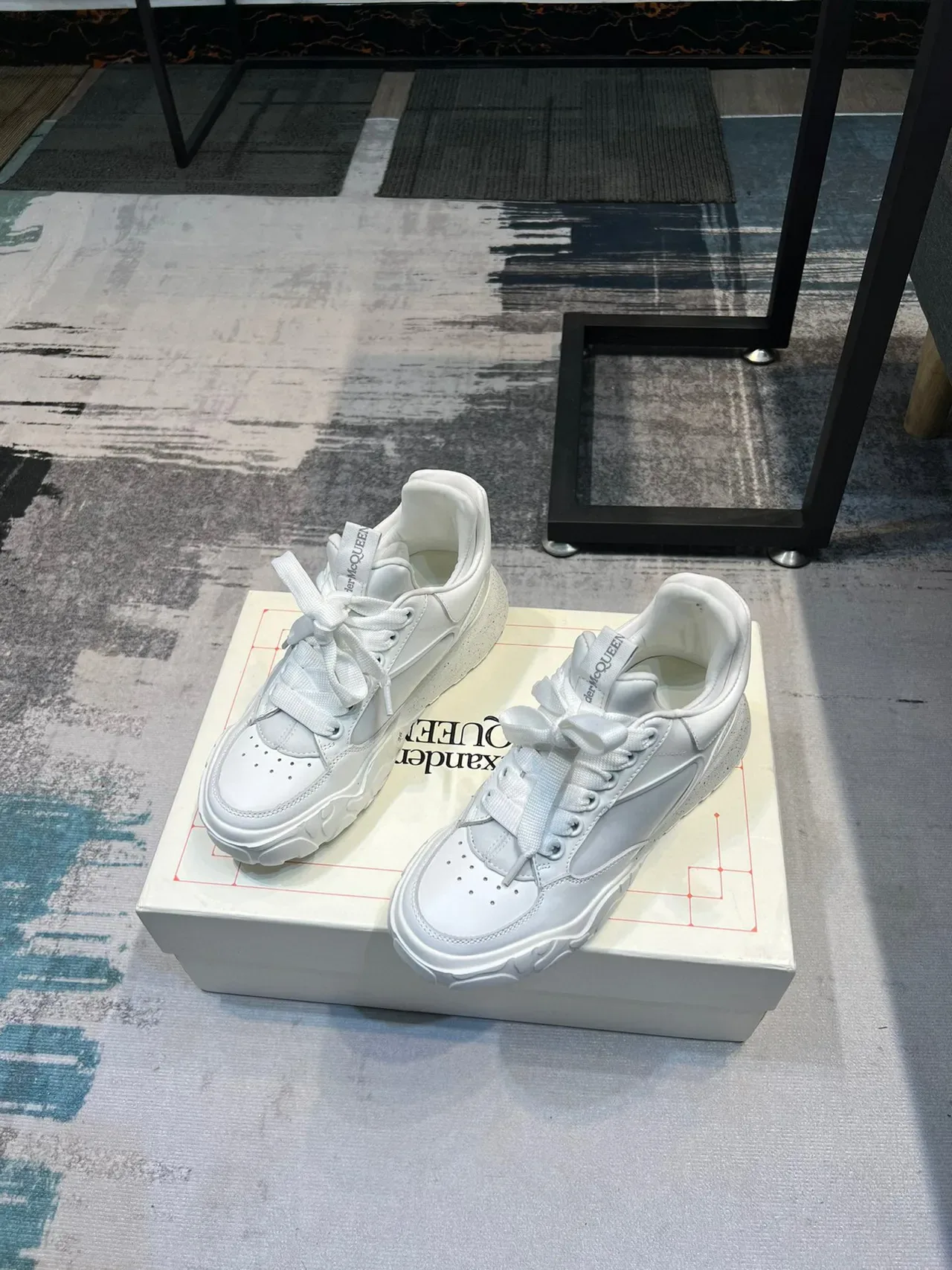 Alexander McQueen Oversized Sneaker White Chunky Sneakers 5