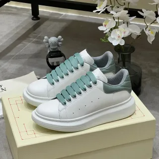 Alexander McQueen Oversized Sneaker White Green Sole Perforated Toe Lifestyle Sneakers