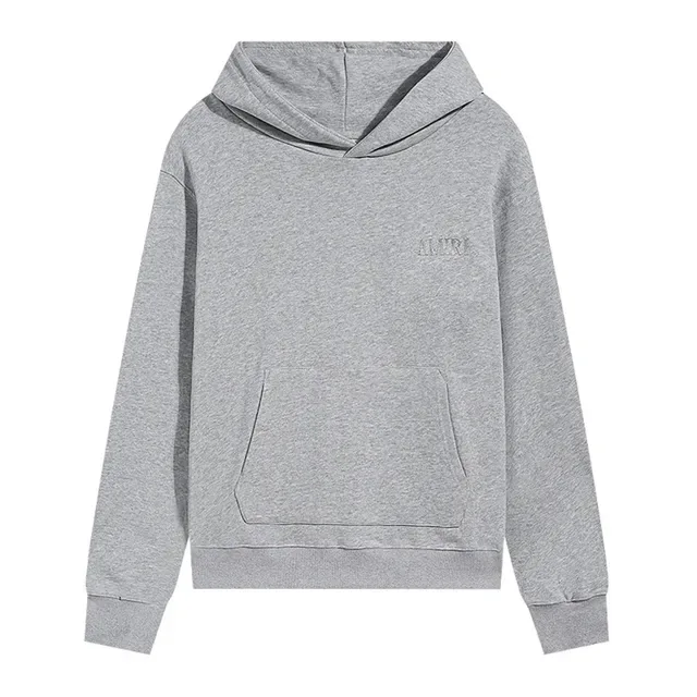 AMI Paris Black Gray Minimalist Tonal Logo Hoodie 2