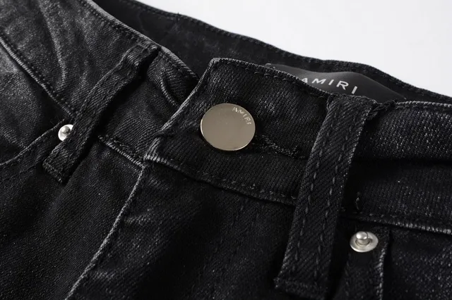 Amiri Black Multicolor Distressed Embroidered Jeans 11