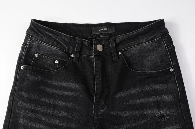 Amiri Black Multicolor Distressed Embroidered Jeans 12
