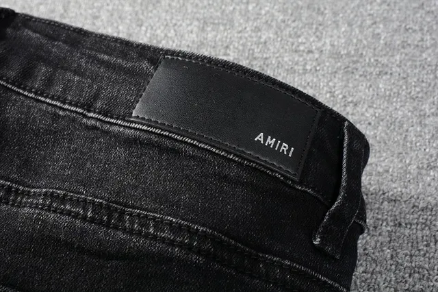 Amiri Black Multicolor Distressed Embroidered Jeans 17