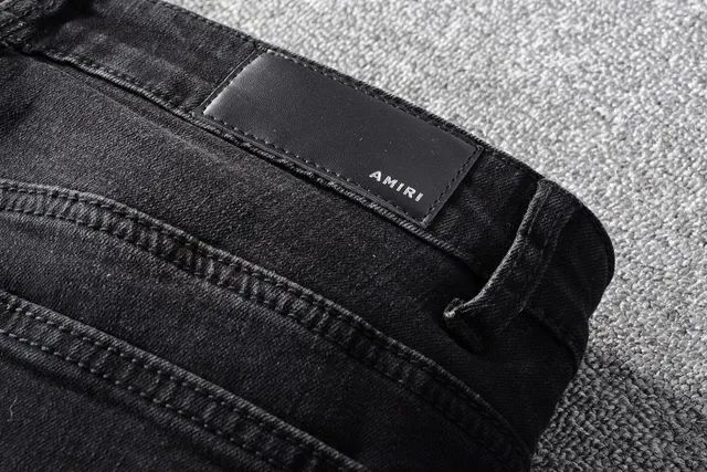 Amiri Black Multicolor Distressed Paint-Splatter Jeans 5
