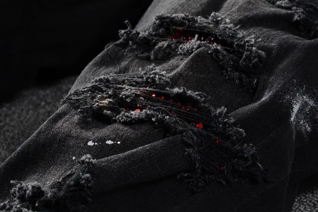 Amiri Black Multicolor Distressed Paint-Splatter Jeans 13