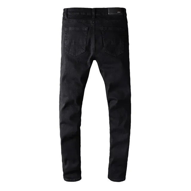 Amiri Destroyed Black Multicolor Distressed Ripped Jeans 2