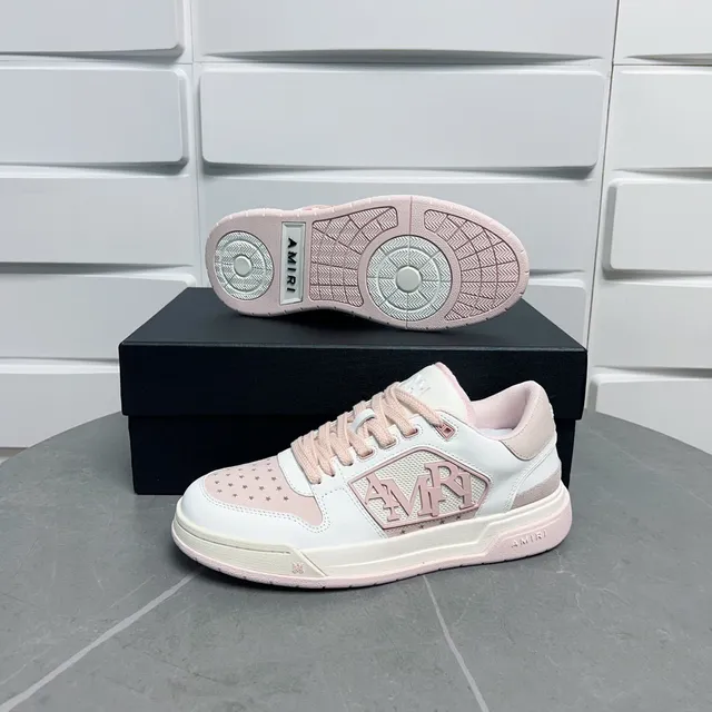 Amiri MA Court White and Pink Lifestyle Sneakers 5