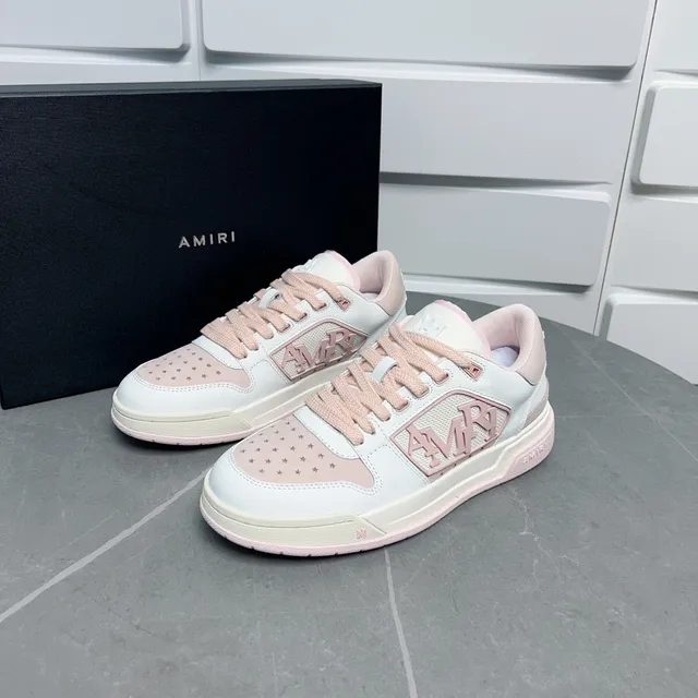 Amiri MA Court White and Pink Lifestyle Sneakers 6