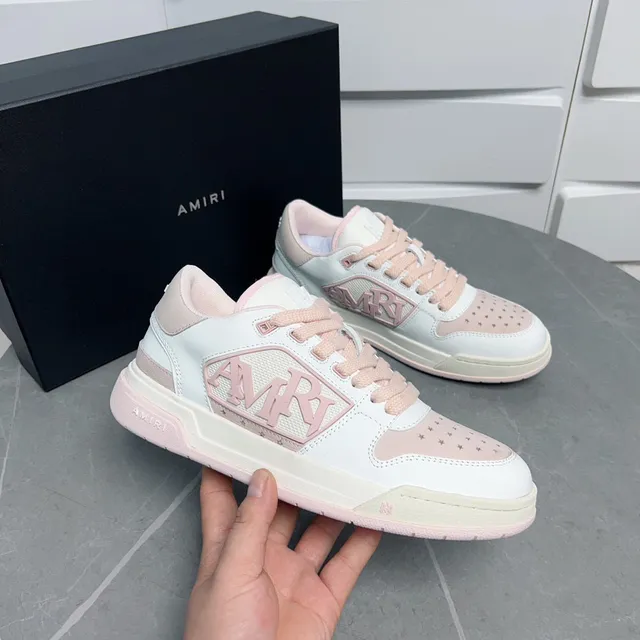 Amiri MA Court White and Pink Lifestyle Sneakers 7