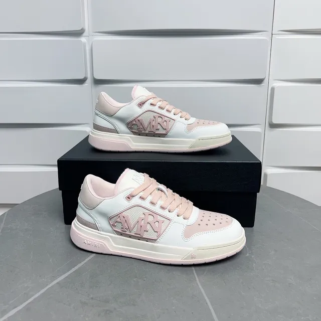 Amiri MA Court White and Pink Lifestyle Sneakers 8