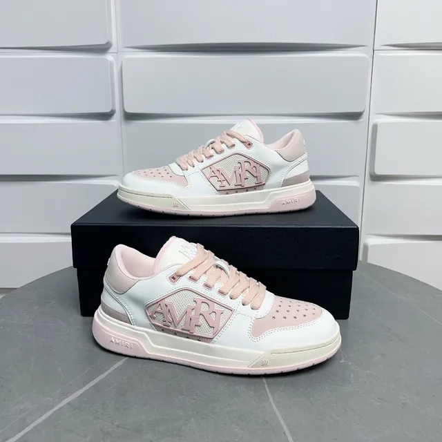 Amiri MA Court White and Pink Lifestyle Sneakers 9