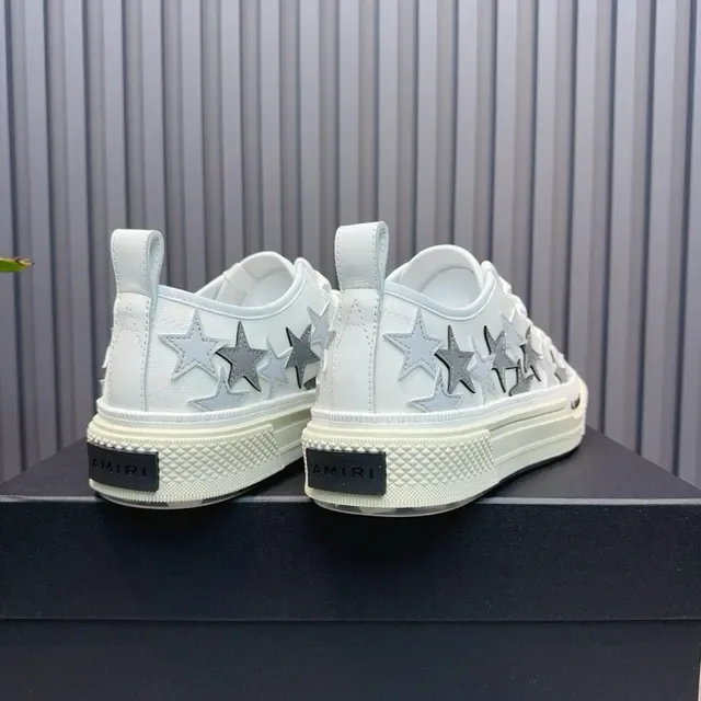 Amiri MA Court blanc et argent étoile mode de vie sneakers 4