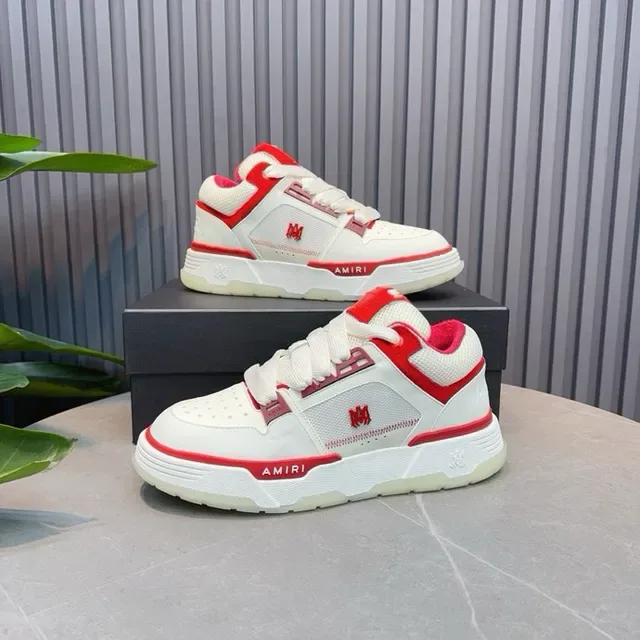Amiri MA Court White Red Lifestyle Sneakers 3