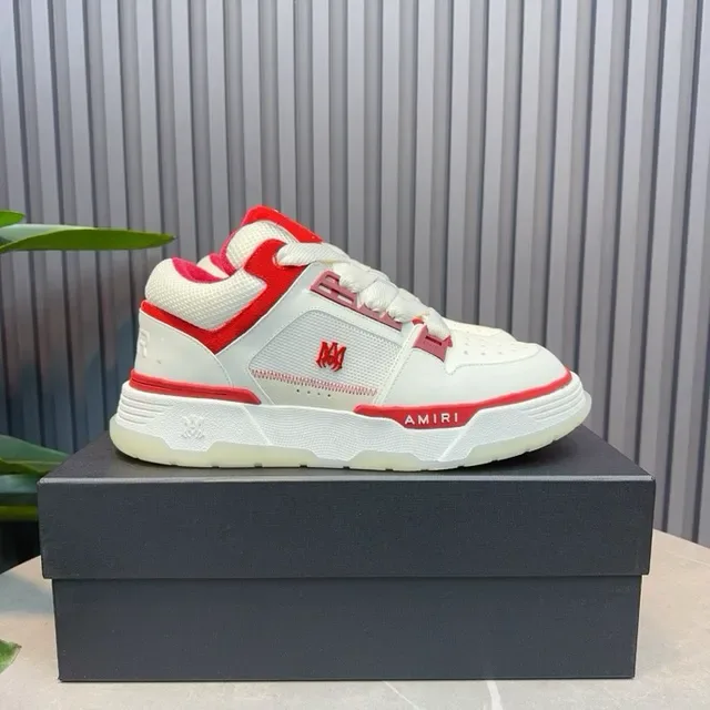 Amiri MA Court White Red Lifestyle Sneakers 4