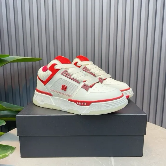 Amiri MA Court White Red Lifestyle Sneakers 6