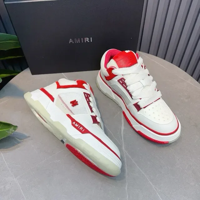 Amiri MA Court White Red Lifestyle Sneakers 7