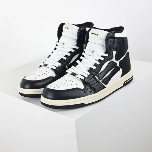 Amiri Skel Top High Black and White Lifestyle Sneakers 2