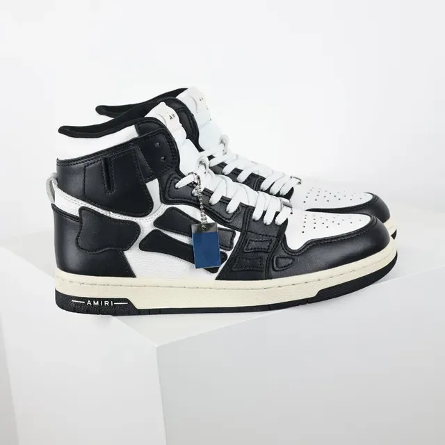 Amiri Skel Top High Black and White Lifestyle Sneakers 3