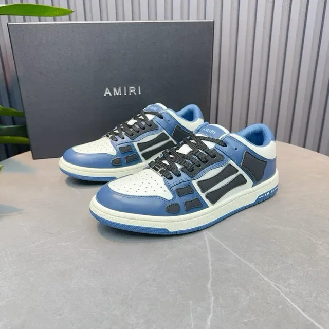 Amiri Skel Top Low Blue White Black Lifestyle Sneakers 2