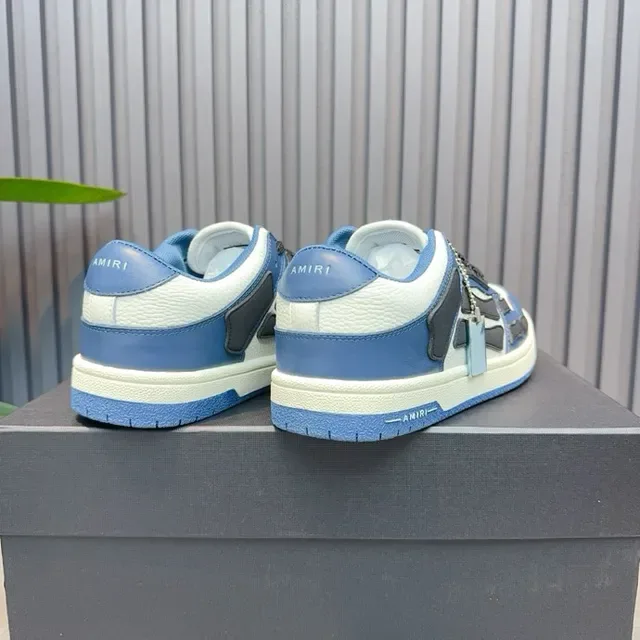 Amiri Skel Top Low Blue White Black Lifestyle Sneakers 4