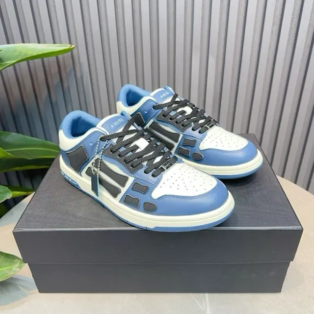 Amiri Skel Top Low Blue White Black Lifestyle Sneakers 5
