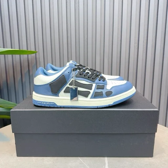 Amiri Skel Top Low Blue White Black Lifestyle Sneakers 6
