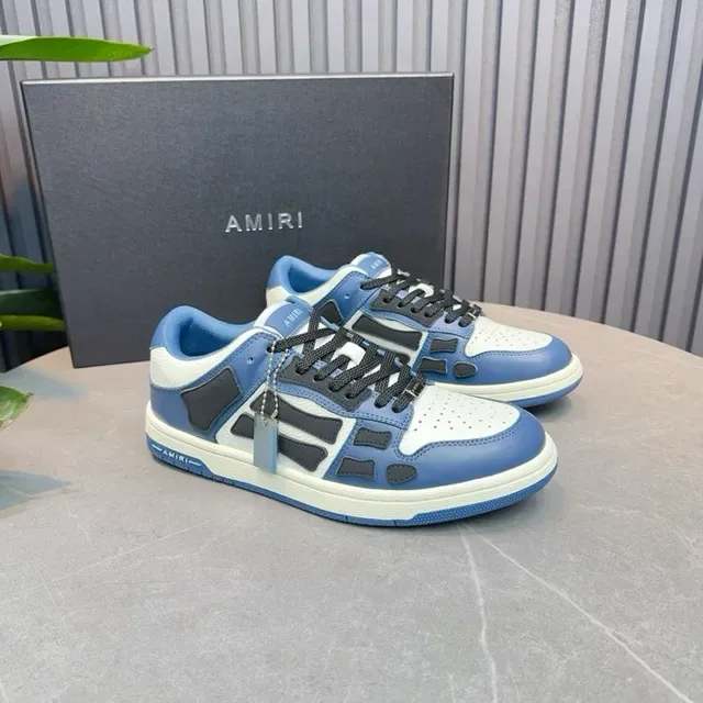 Amiri Skel Top Low Blue White Black Lifestyle Sneakers 7