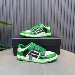Amiri Skel Top Low Green White Black Lifestyle Sneakers