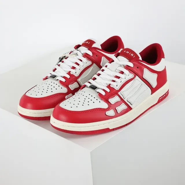 Amiri Skel Top Low Red and White Lifestyle Sneakers 2