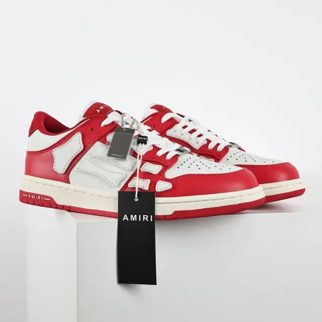 Amiri Skel Top Low Red and White Lifestyle Sneakers 3