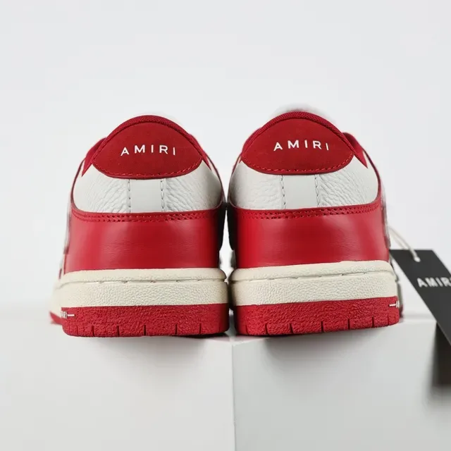 Amiri Skel Top Low Red and White Lifestyle Sneakers 8
