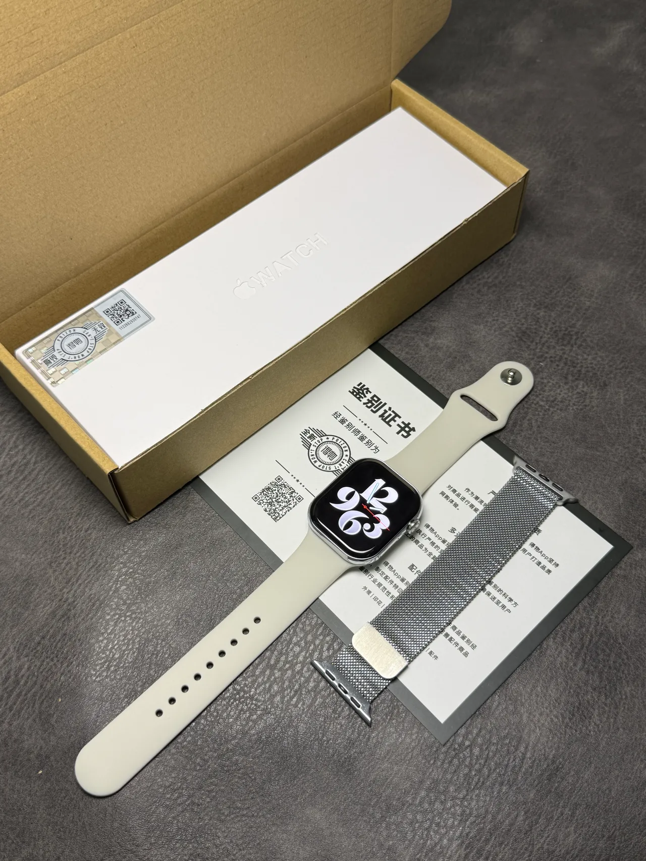 Apple Gray Silver Square Case Stainless Steel Bezel Sports Watch 5