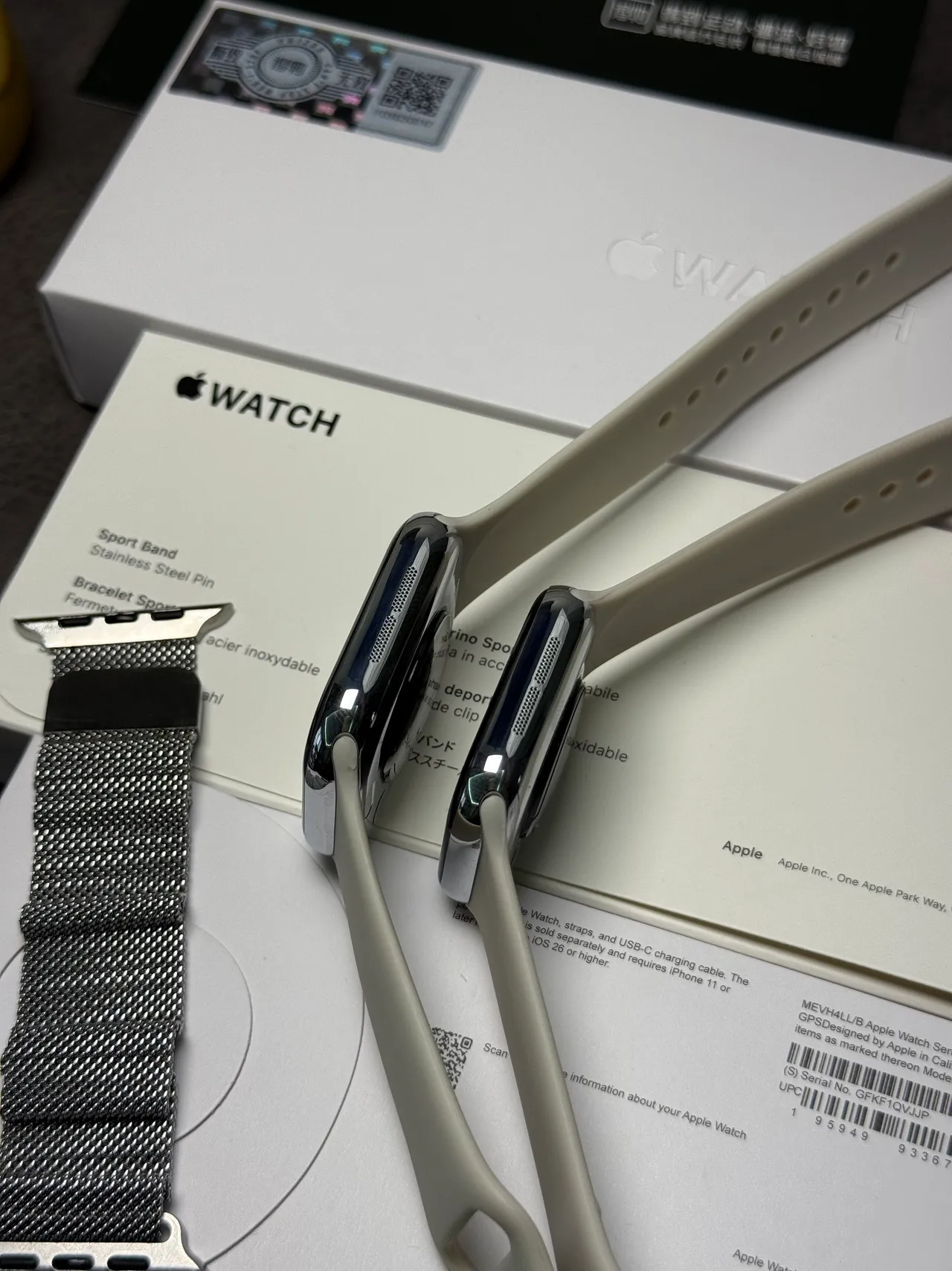 Apple Gray Silver Square Case Stainless Steel Bezel Sports Watch 10