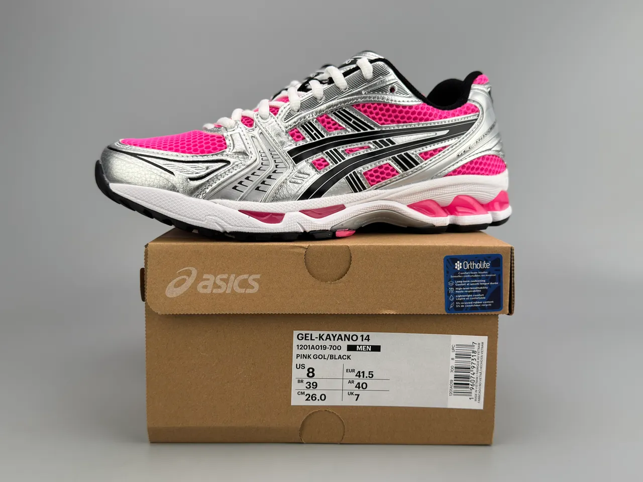 ASICS Gel-Kayano 14 Silver Pink tênis de corrida 2