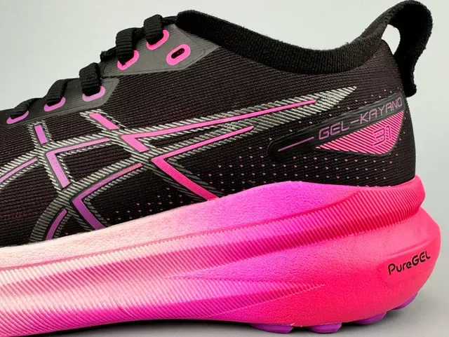 ASICS Gel-Kayano Black Pink Gradient Running Shoes 4