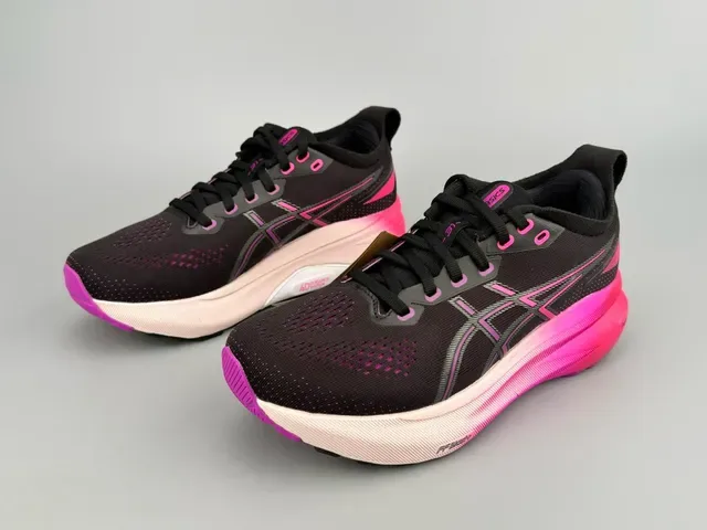 ASICS Gel-Kayano Black Pink Gradient Running Shoes 6