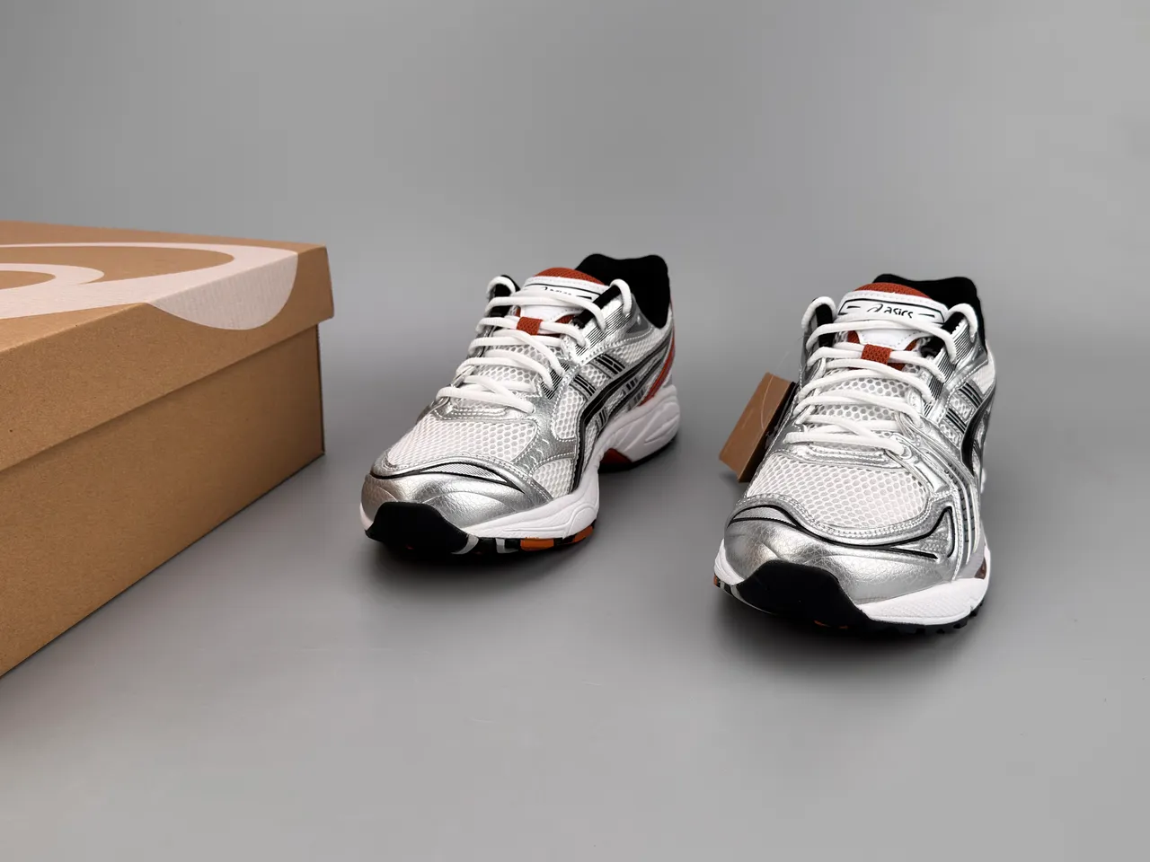 ASICS Gel-Kayano أحذية جري فضية سوداء برتقالية 3