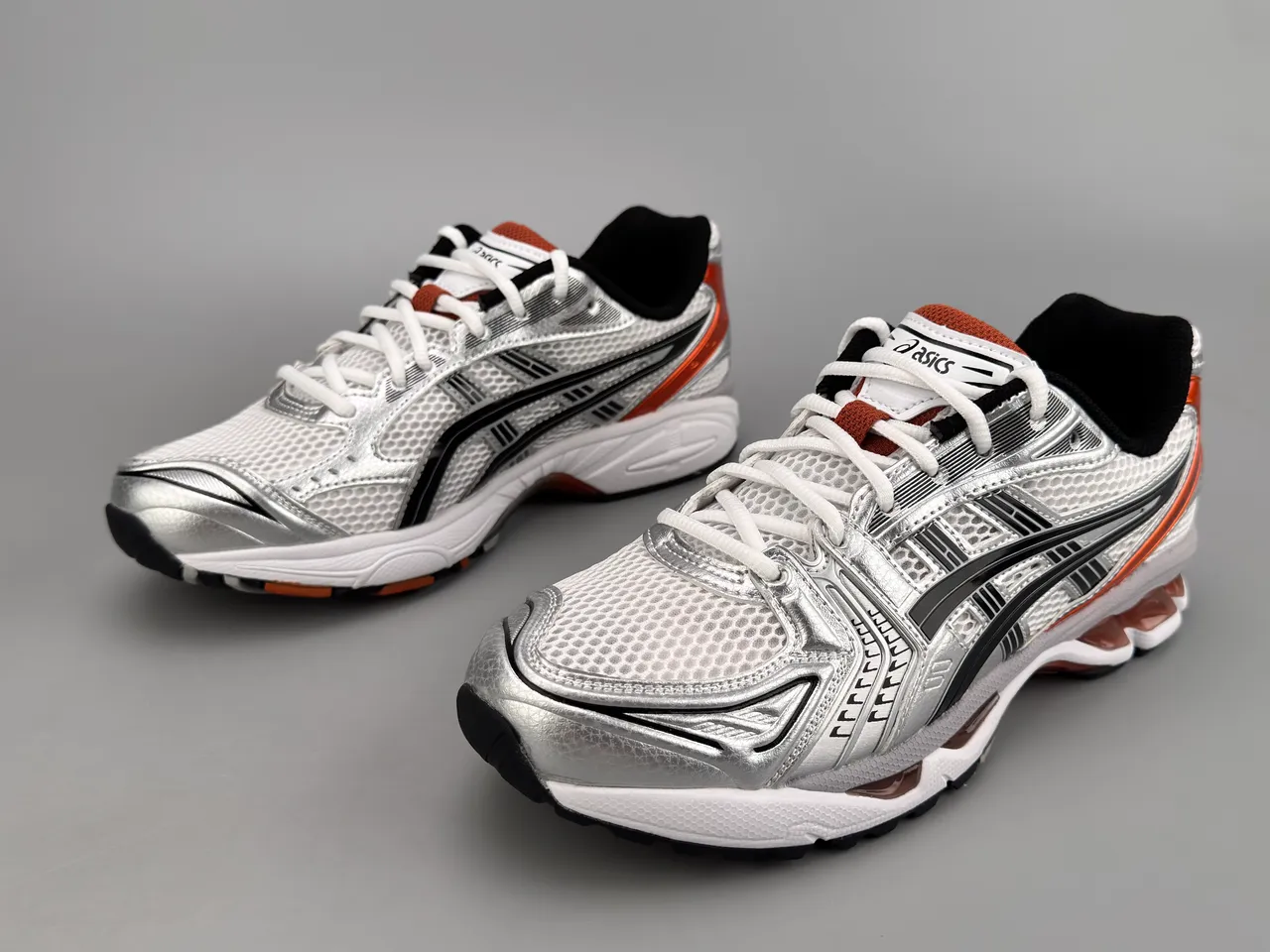 ASICS Gel-Kayano أحذية جري فضية سوداء برتقالية 7