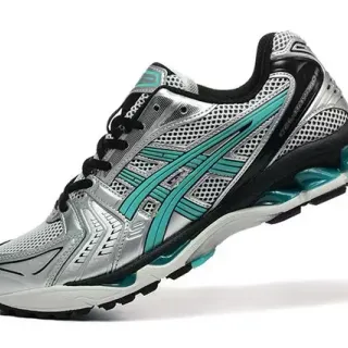 ASICS Gel-Kayano Silver Black Teal Running Shoes