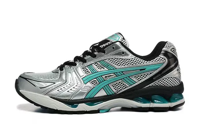 ASICS Gel-Kayano Silver Black Teal Running Shoes 2