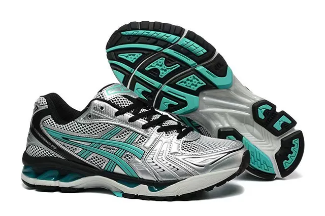 ASICS Gel-Kayano Silver Black Teal Running Shoes 4