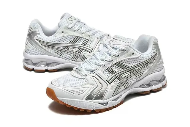 ASICS Gel-Kayano White Silver Gray Running Shoes 3