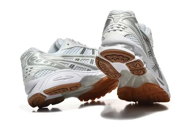 ASICS Gel-Kayano White Silver Gray Running Shoes 5