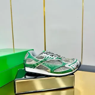 ASICS Green Silver Mesh Upper Synthetic Cage Overlays Lifestyle Sneakers