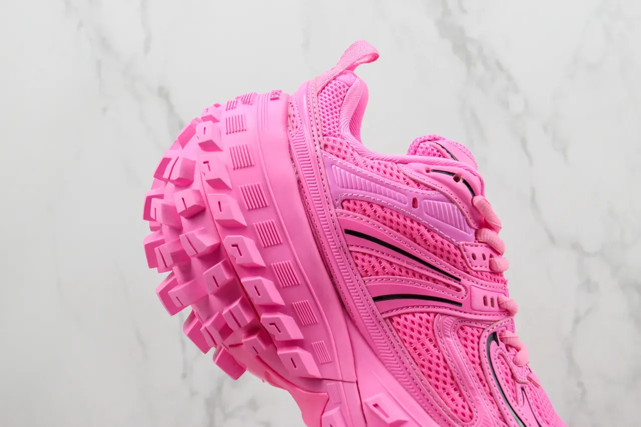 ASICS Chaussures Lifestyle en Maille Monocromatique et Construction de Recouvrement Synthétique Rose et Noir 5