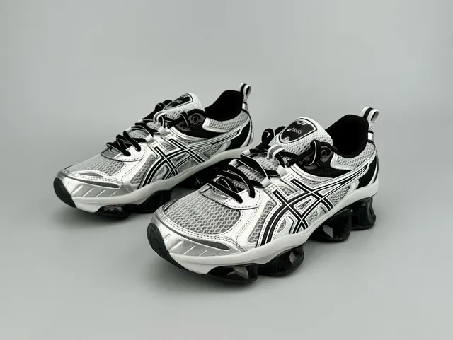 ASICS Prateado Preto Malha E Camada Sintética Superior Ondulada Translucida Cápsulas Do Meiopé Tênis De Corrida 6