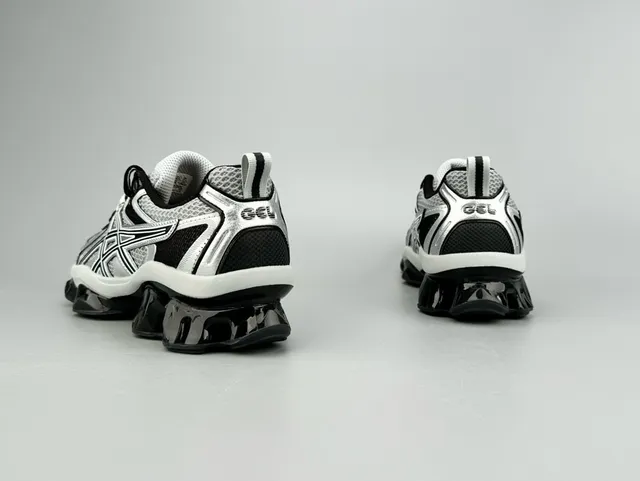 ASICS Prateado Preto Malha E Camada Sintética Superior Ondulada Translucida Cápsulas Do Meiopé Tênis De Corrida 7