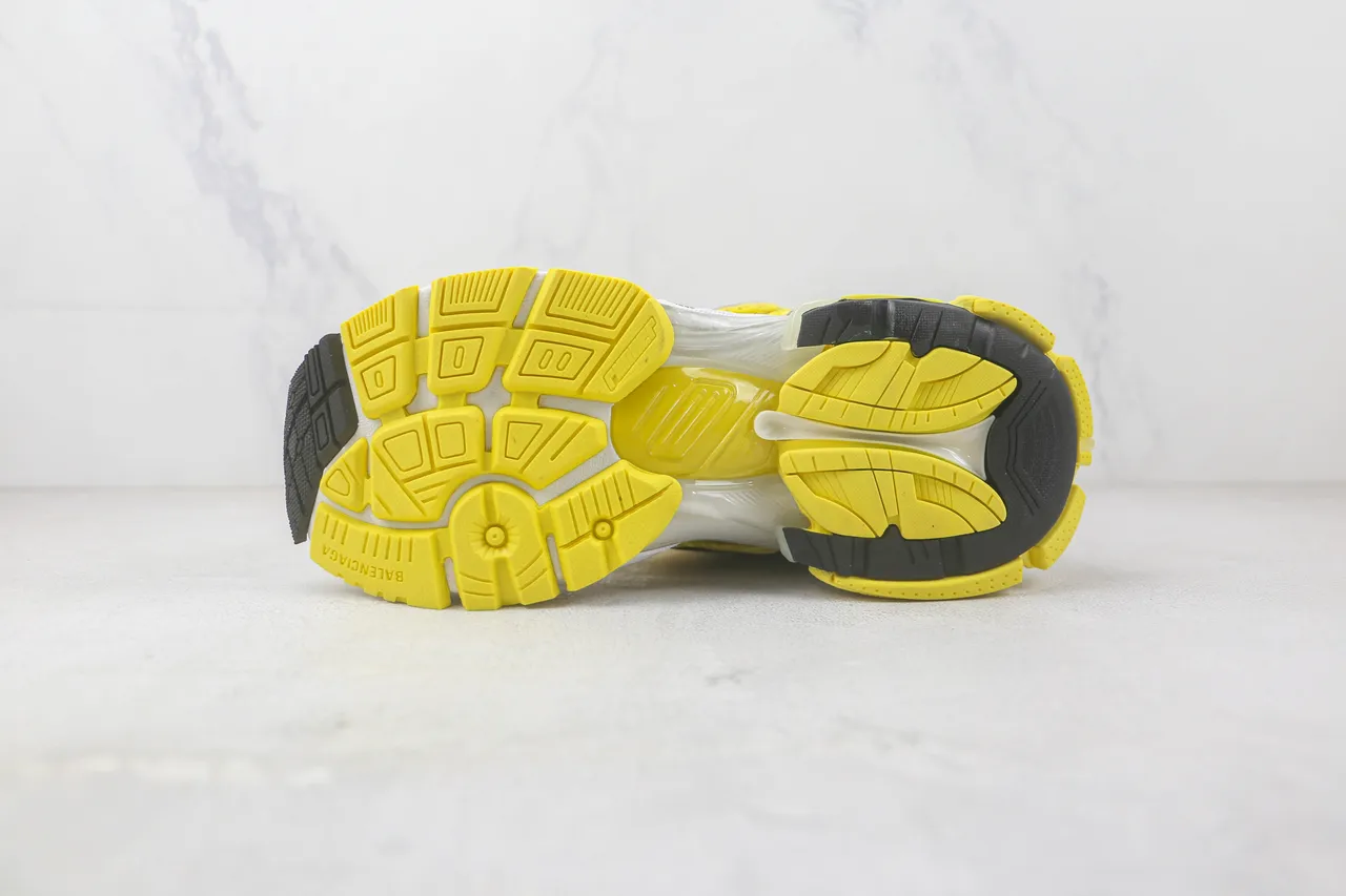 ASICS Jaune Noir Médiasol Maille et Recouvrement Synthétique Supérieur Baskets Épaisses 8