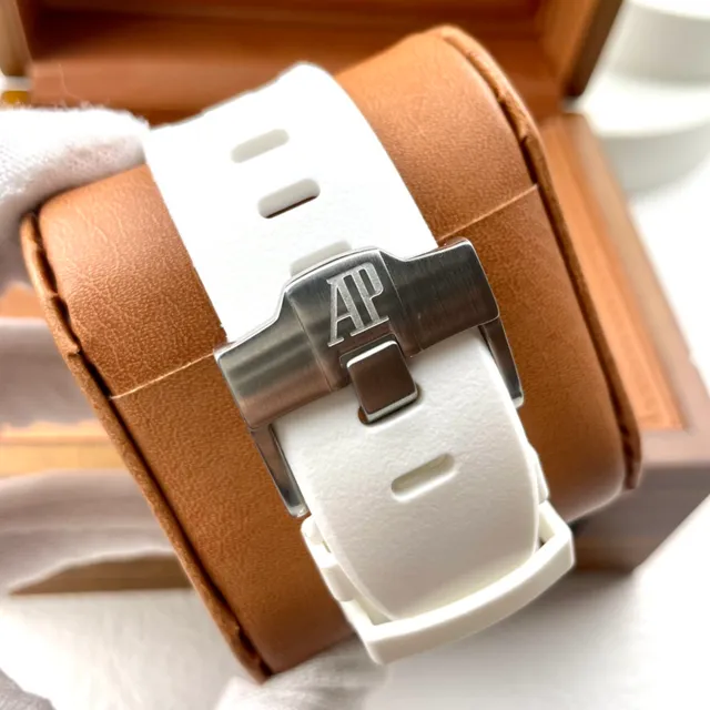 Audemars Piguet Royal Oak Offshore Chronograph White Dial White Rubber Strap Mechanical Watch 6