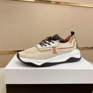 Balenciaga Beige Orange Knit Upper Sculpted Chunky Sole Lifestyle Sneakers
