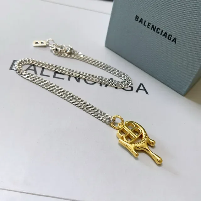 Balenciaga Embroidered Logo Washed Gray Ribbed Crewneck Sweater 2